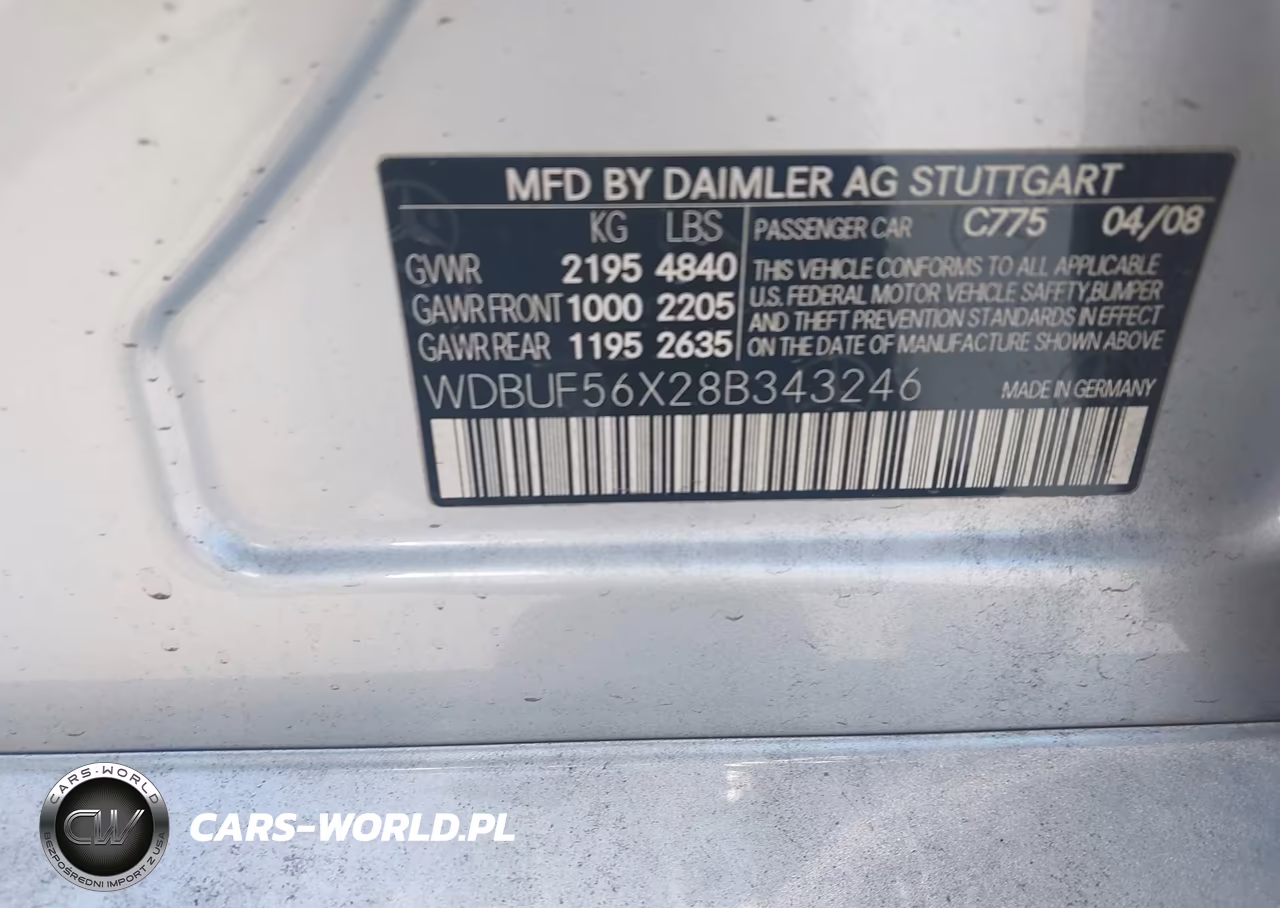 2008 Mercedes-Benz E 350 VIN:WDBUF56X28B343246 - 9