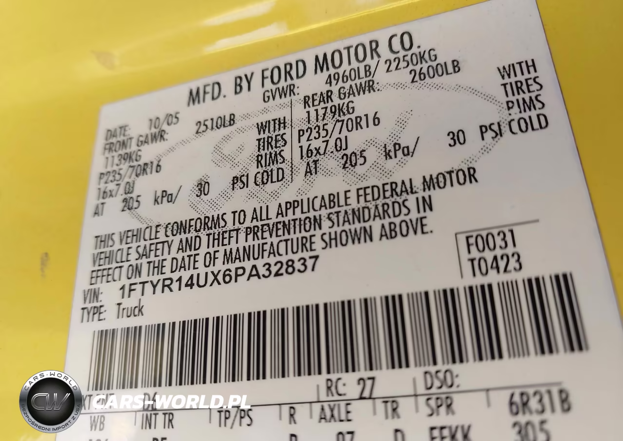 2006 Ford Ranger Sport-Stx-Xl-Xlt VIN:1FTYR14UX6PA32837 - 9