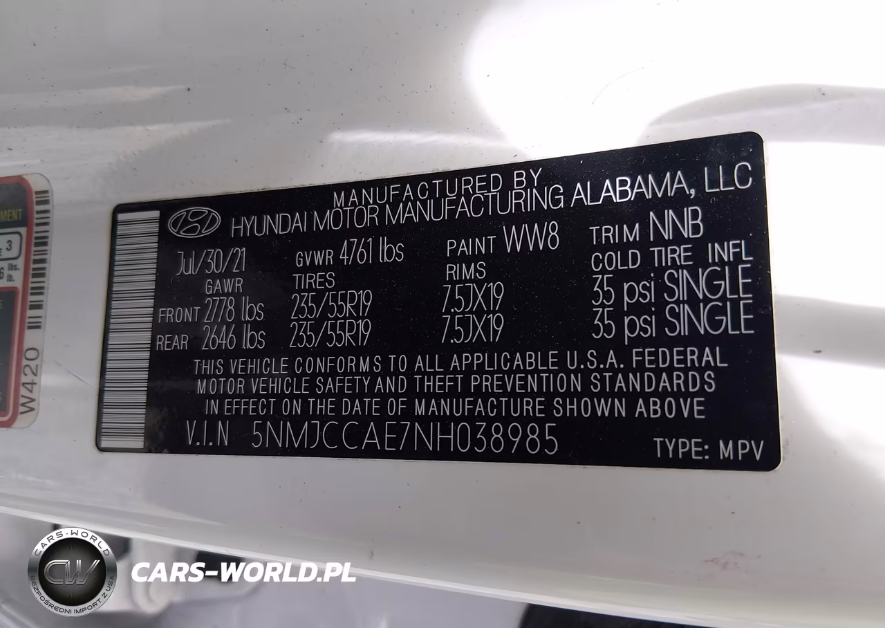 2022 Hyundai Tucson Sel VIN:5NMJCCAE7NH038985 - 9