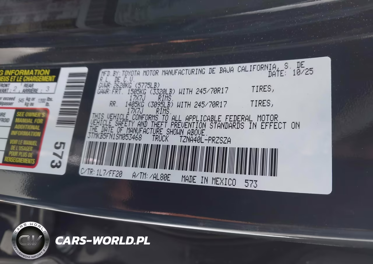2025 Toyota Tacoma 2Wd Sr5 VIN:3TMKB5FN1SM053468 - 9