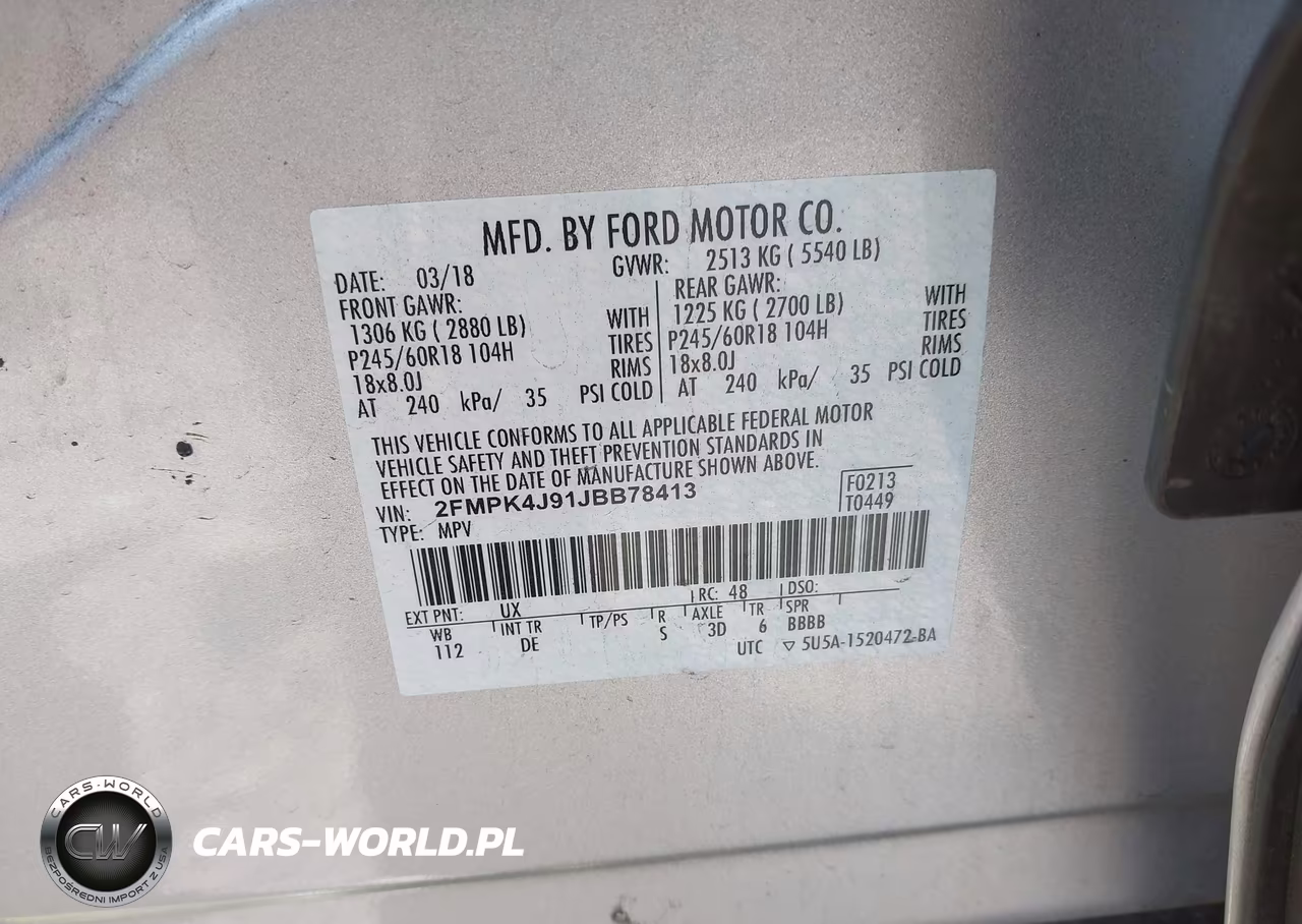 2018 Ford Edge Sel VIN:2FMPK4J91JBB78413 - 9