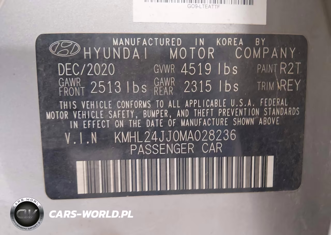 2021 Hyundai Sonata Blue VIN:KMHL24JJ0MA028236 - 9