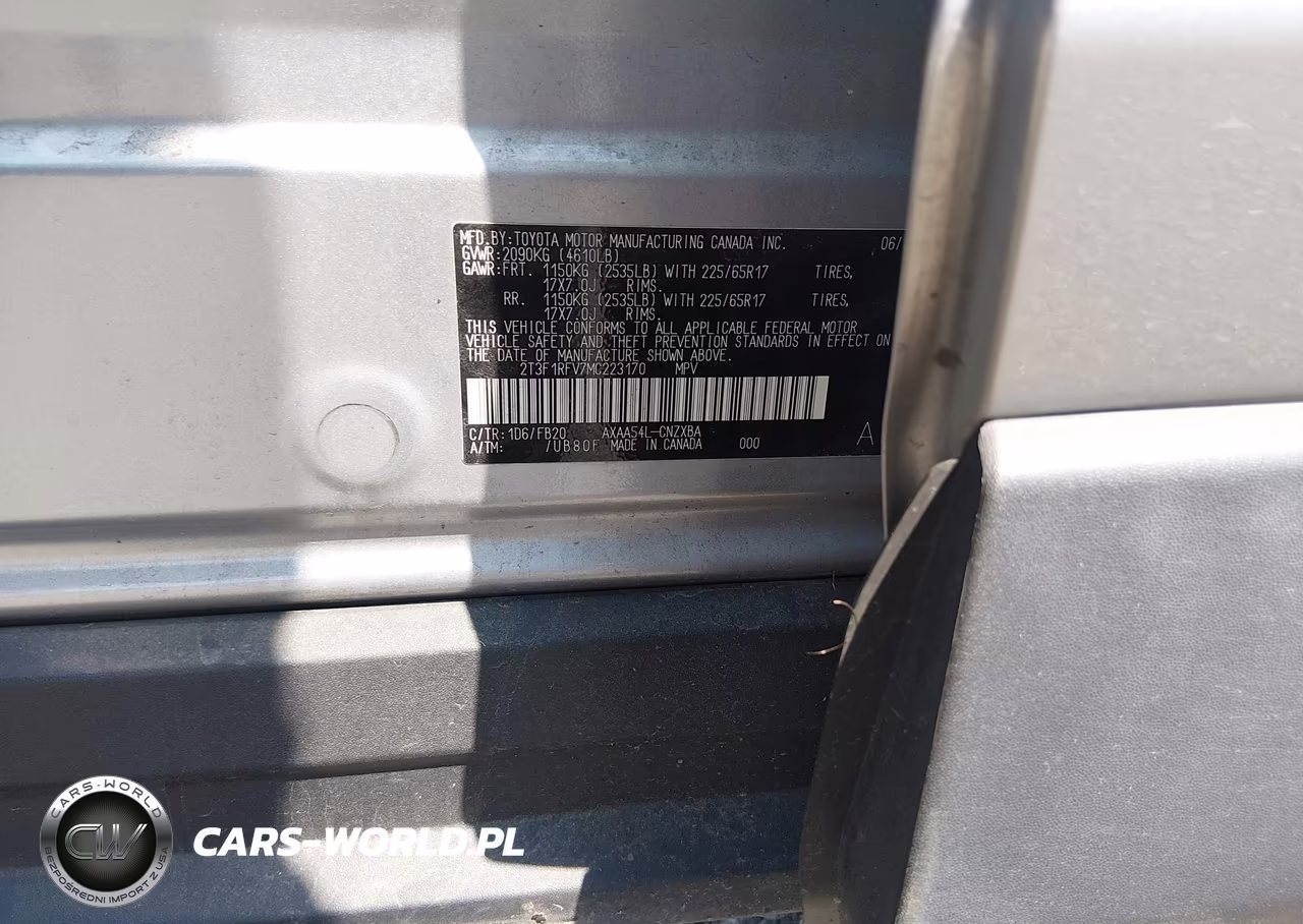 2021 Toyota Rav4 Le VIN:2T3F1RFV7MC223170 - 9