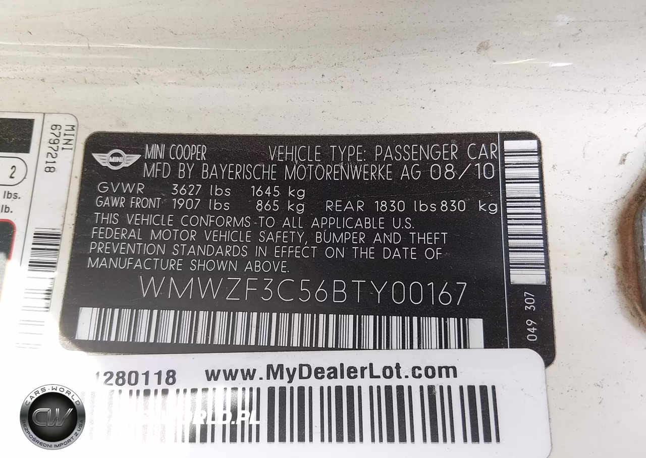 2011 Mini Cooper Clubman VIN:WMWZF3C56BTY00167 - 9
