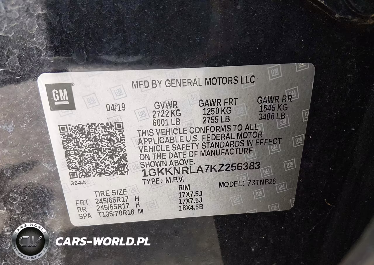 2019 GMC Acadia Sle-1 VIN:1GKKNRLA7KZ256383 - 9
