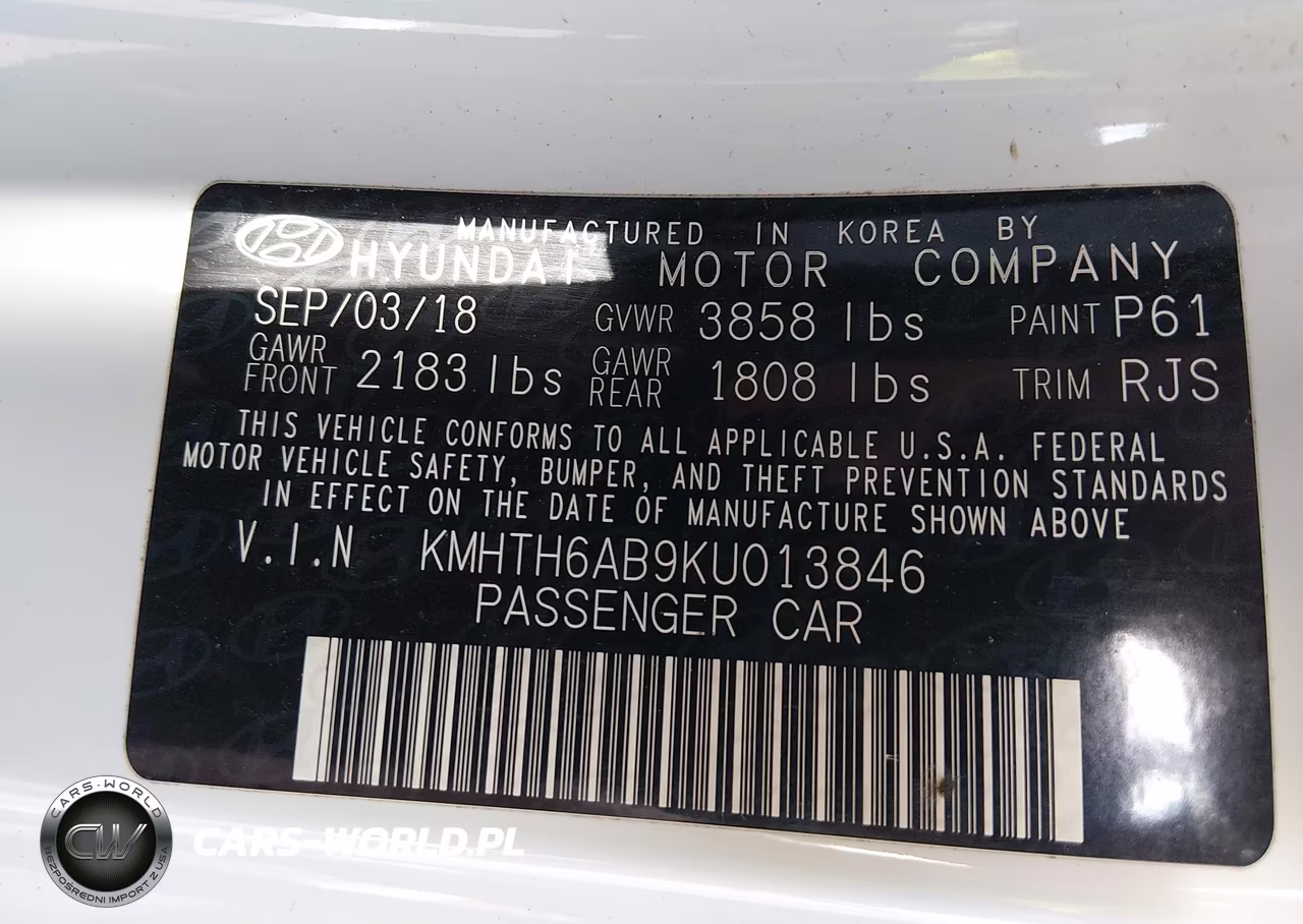 2019 Hyundai Veloster Turbo Ultimate VIN:KMHTH6AB9KU013846 - 9