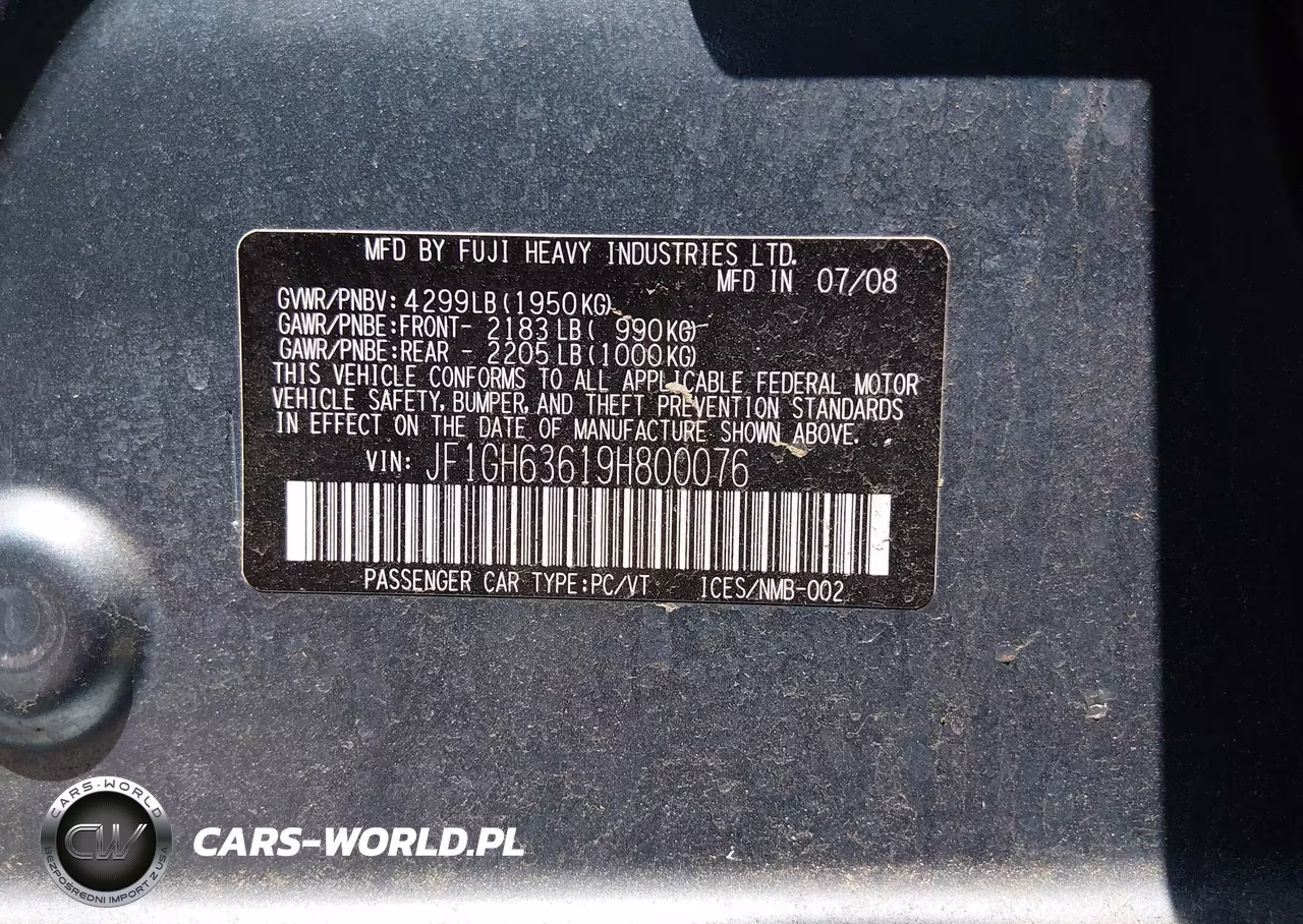 2009 Subaru Impreza Outback Sport VIN:JF1GH63619H800076 - 9