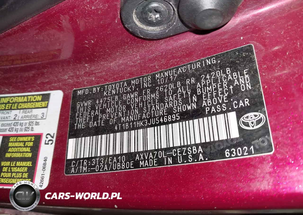 2018 Toyota Camry Se VIN:4T1B11HK3JU546895 - 9