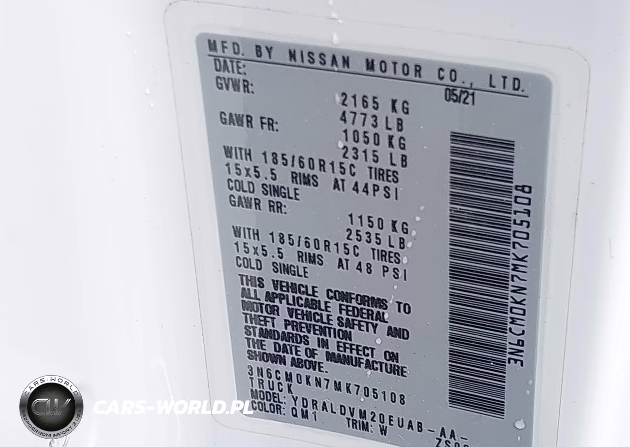 2021 Nissan Nv200 Cargo S Xtronic Cvt VIN:3N6CM0KN7MK705108 - 9