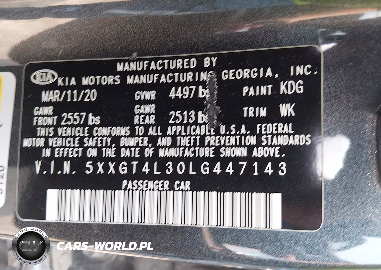 2020 Kia Optima Lx VIN:5XXGT4L30LG447143 - 9