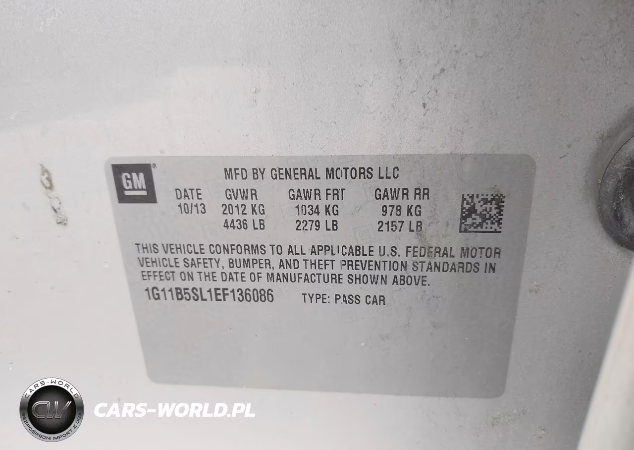 2014 Chevrolet Malibu 1Ls VIN:1G11B5SL1EF136086 - 9