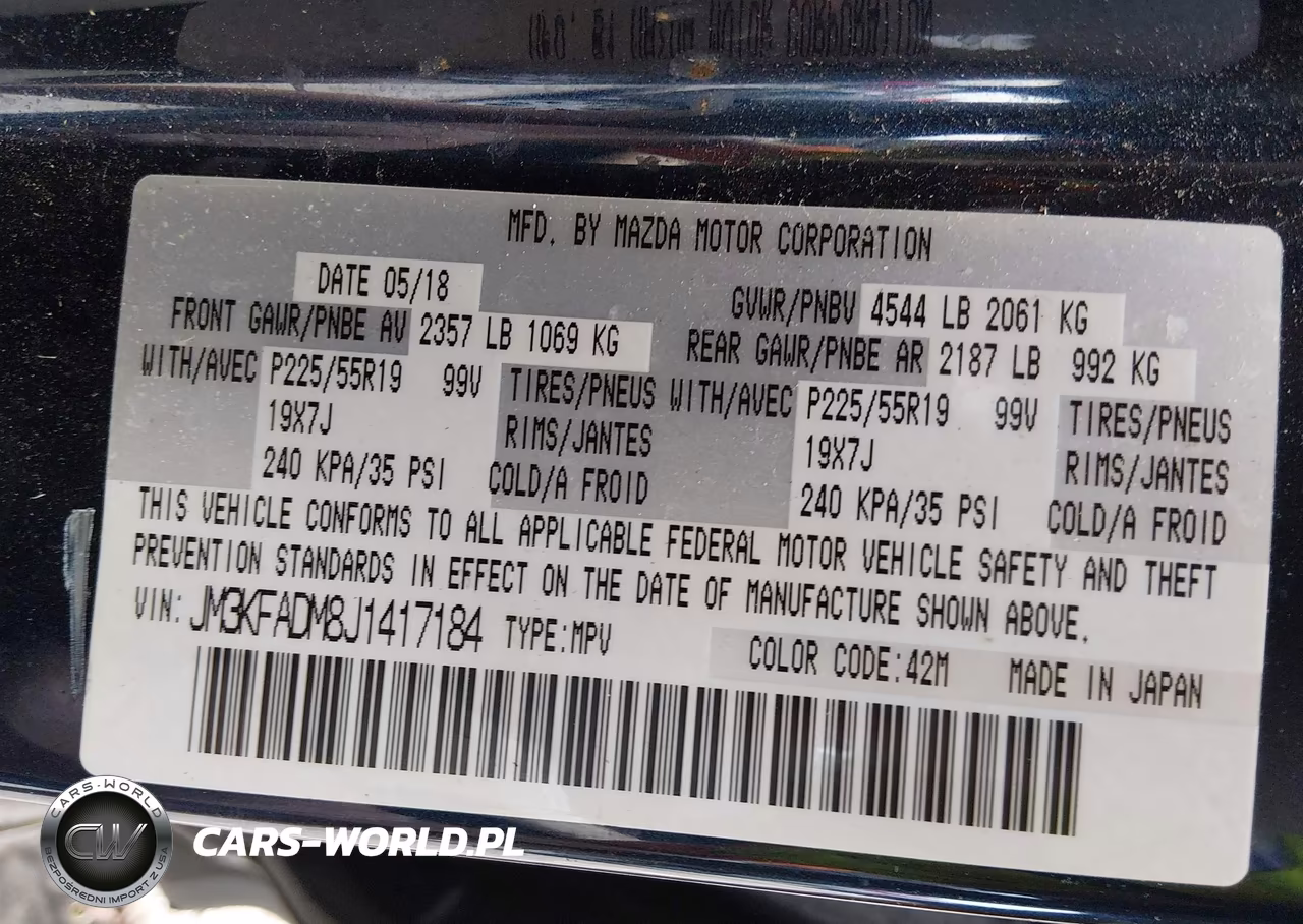 2018 Mazda Cx-5 Grand Touring VIN:JM3KFADM8J1417184 - 9