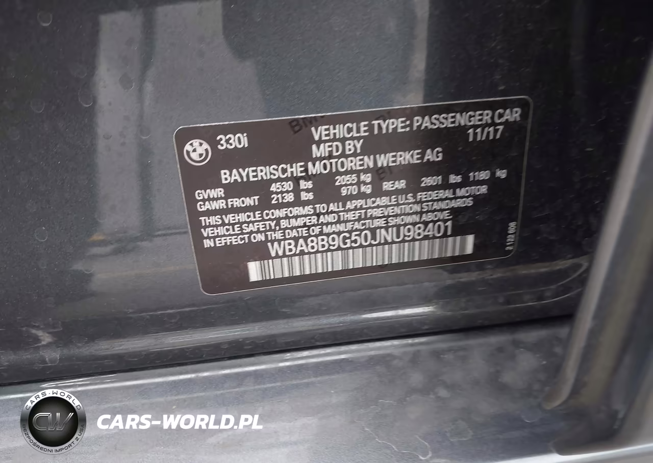 2018 BMW 330I VIN:WBA8B9G50JNU98401 - 9