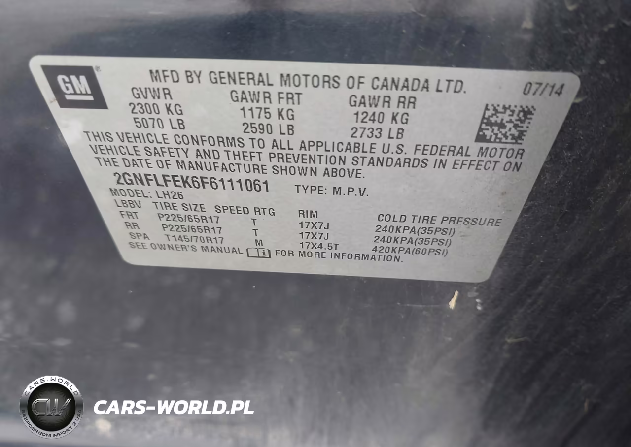 2015 Chevrolet Equinox Lt VIN:2GNFLFEK6F6111061 - 9