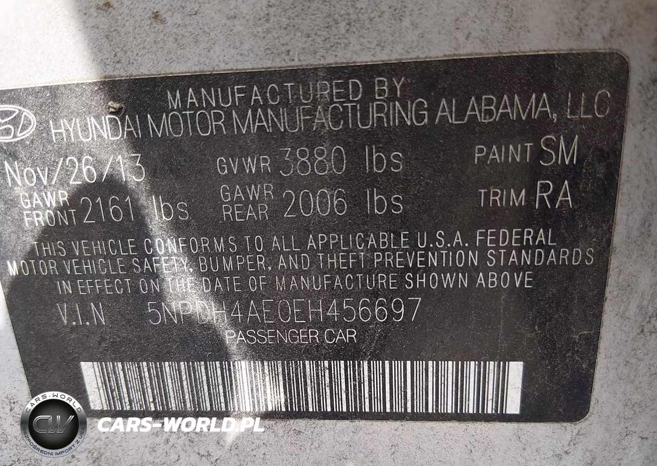 2014 Hyundai Elantra Se VIN:5NPDH4AE0EH456697 - 9