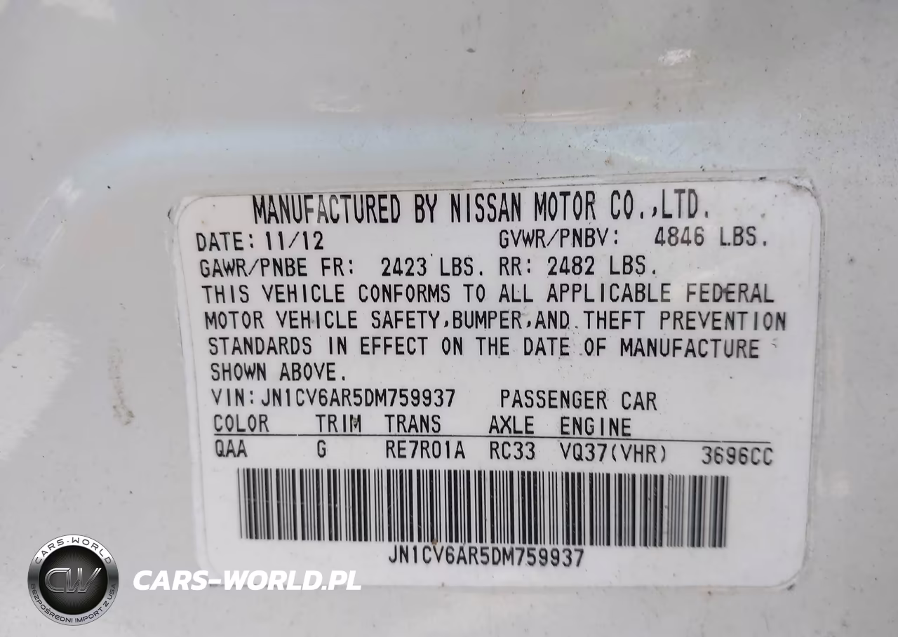 2013 Infiniti G37X VIN:JN1CV6AR5DM759937 - 9