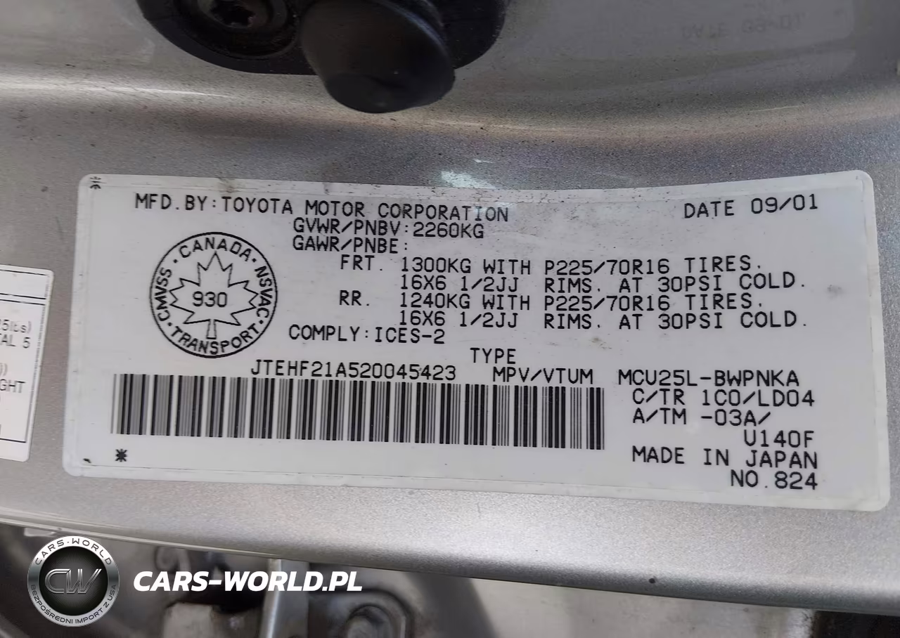 2002 Toyota Highlander VIN:JTEHF21A520045423 - 9