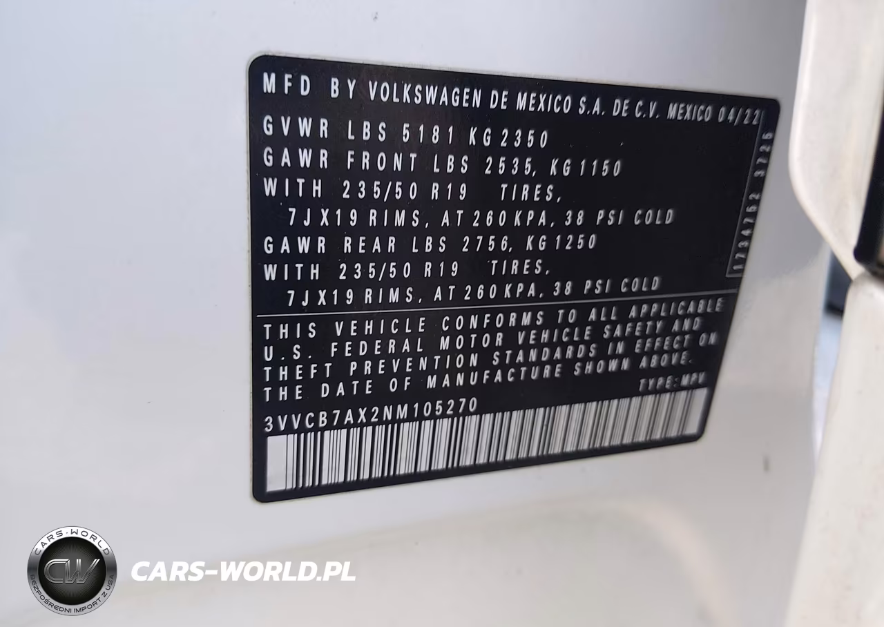 2022 Volkswagen Tiguan 2.0T Se R-Line Black VIN:3VVCB7AX2NM105270 - 9