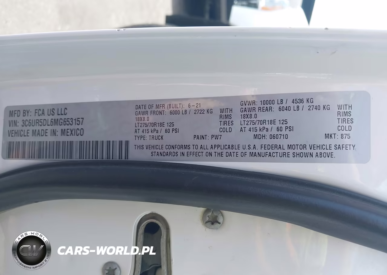 2021 Ram 2500 Big Horn 4X4 6'4 Box VIN:3C6UR5DL6MG653157 - 9