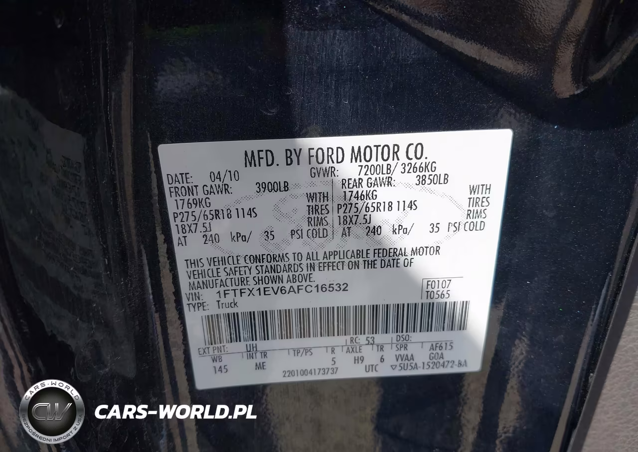 2010 Ford F-150 Fx4-Lariat-Xl-Xlt VIN:1FTFX1EV6AFC16532 - 9