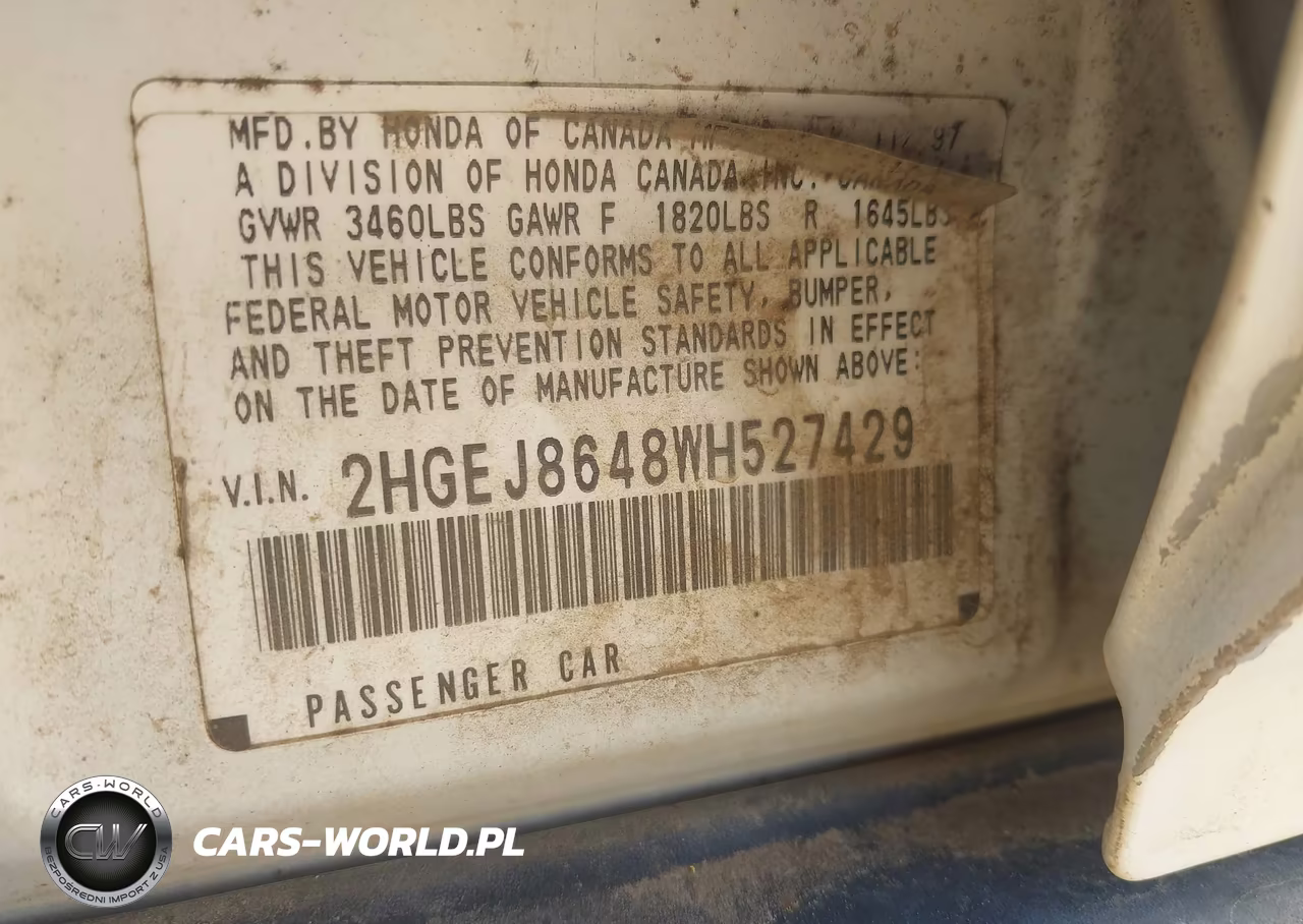 1998 Honda Civic Ex VIN:2HGEJ8648WH527429 - 9