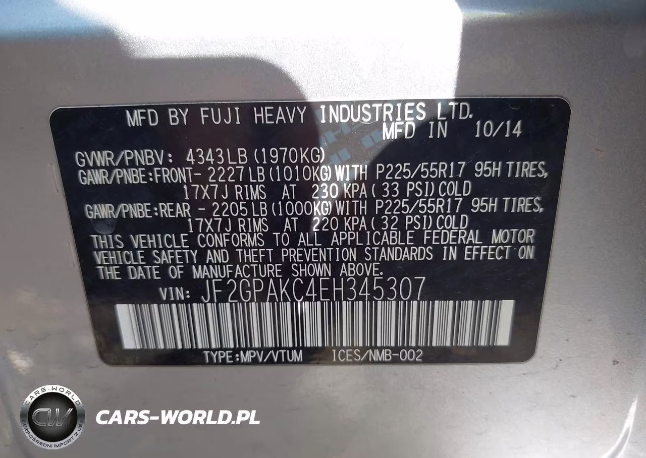 2014 Subaru Xv Crosstrek 2.0I Limited VIN:JF2GPAKC4EH345307 - 9