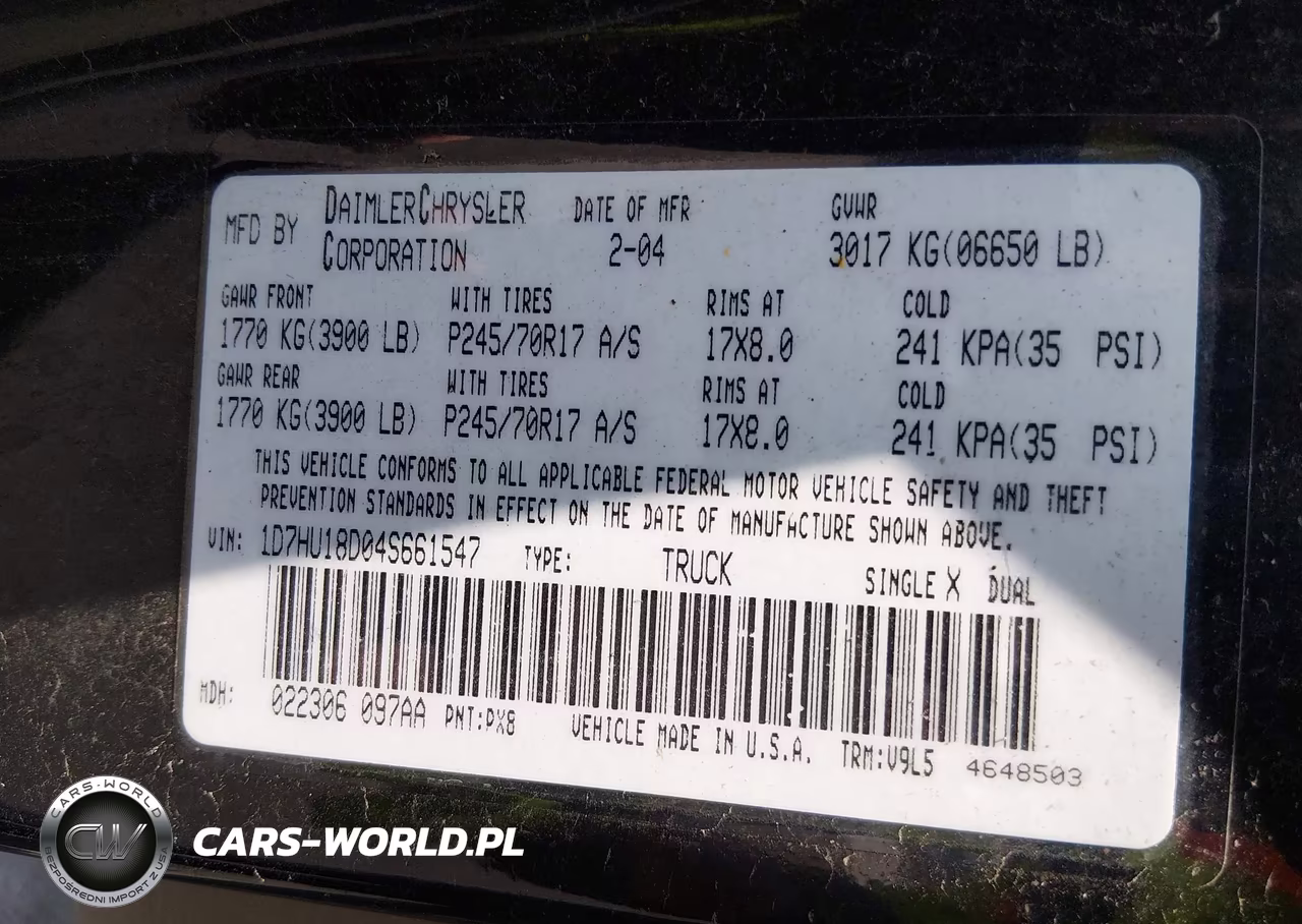 2004 Dodge Ram 1500 Slt-Laramie VIN:1D7HU18D04S661547 - 9
