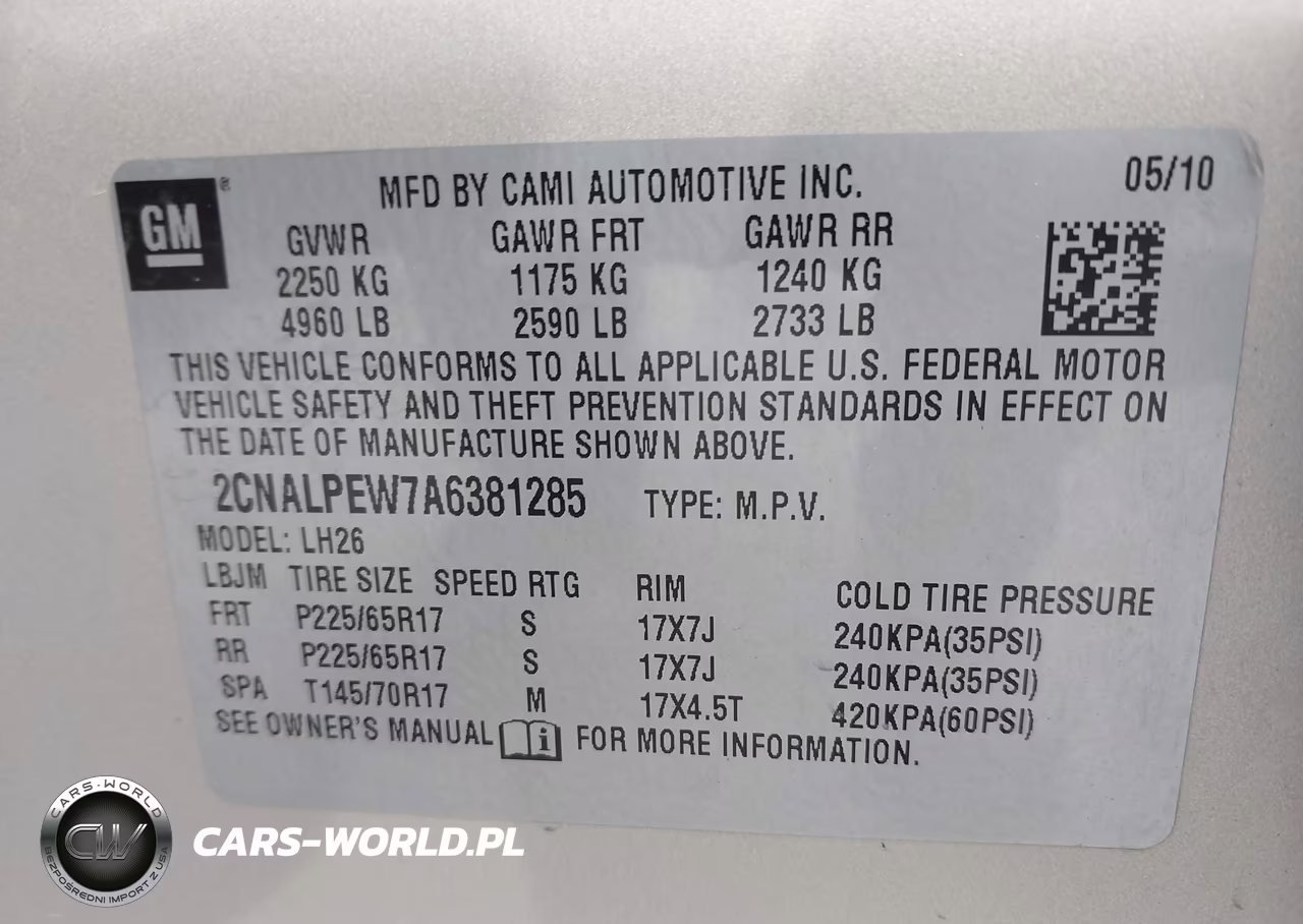 2010 Chevrolet Equinox Lt VIN:2CNALPEW7A6381285 - 9