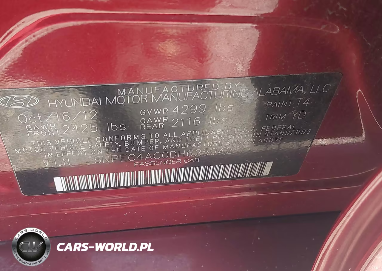 2013 Hyundai Sonata Limited VIN:5NPEC4AC0DH625942 - 9
