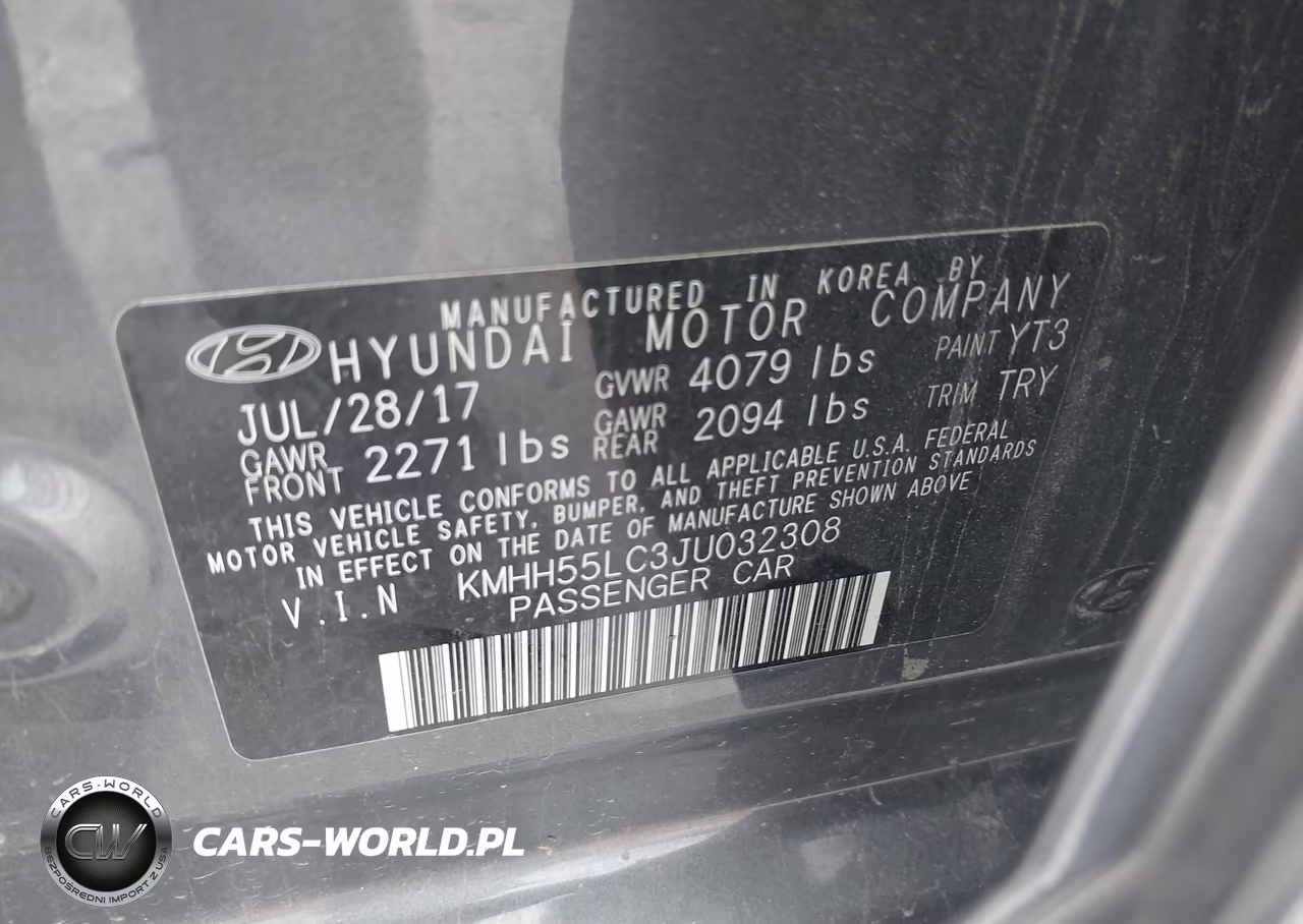 2018 Hyundai Elantra Gt Sport VIN:KMHH55LC3JU032308 - 9