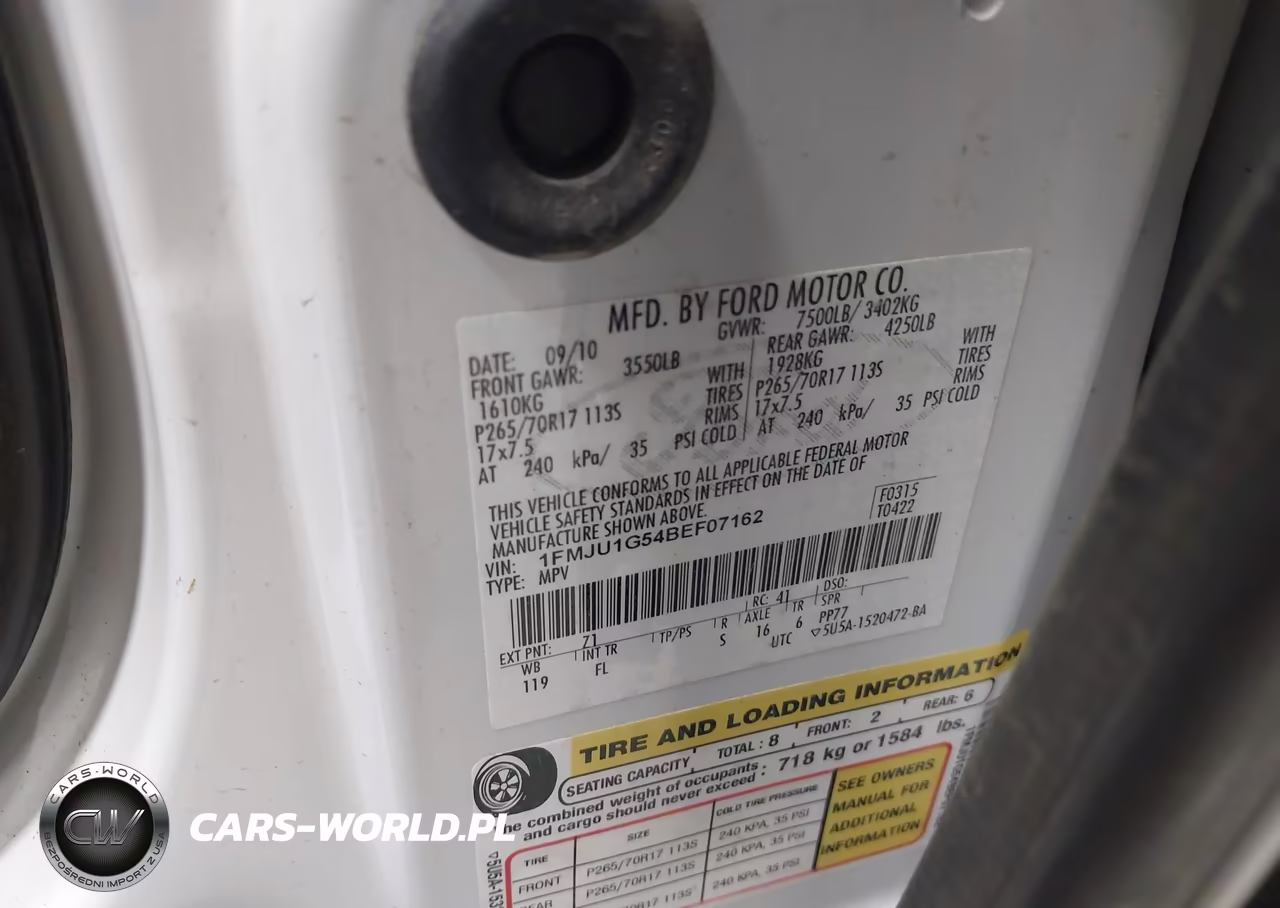 2011 Ford Expedition Xl VIN:1FMJU1G54BEF07162 - 9