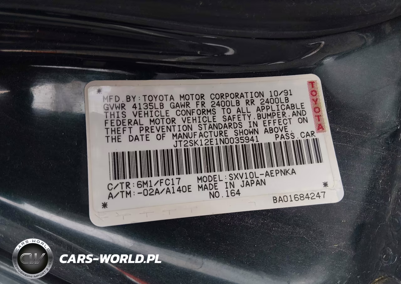 1992 Toyota Camry Le VIN:JT2SK12E1N0035941 - 9