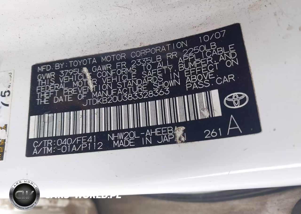 2008 Toyota Prius VIN:JTDKB20U383328363 - 9