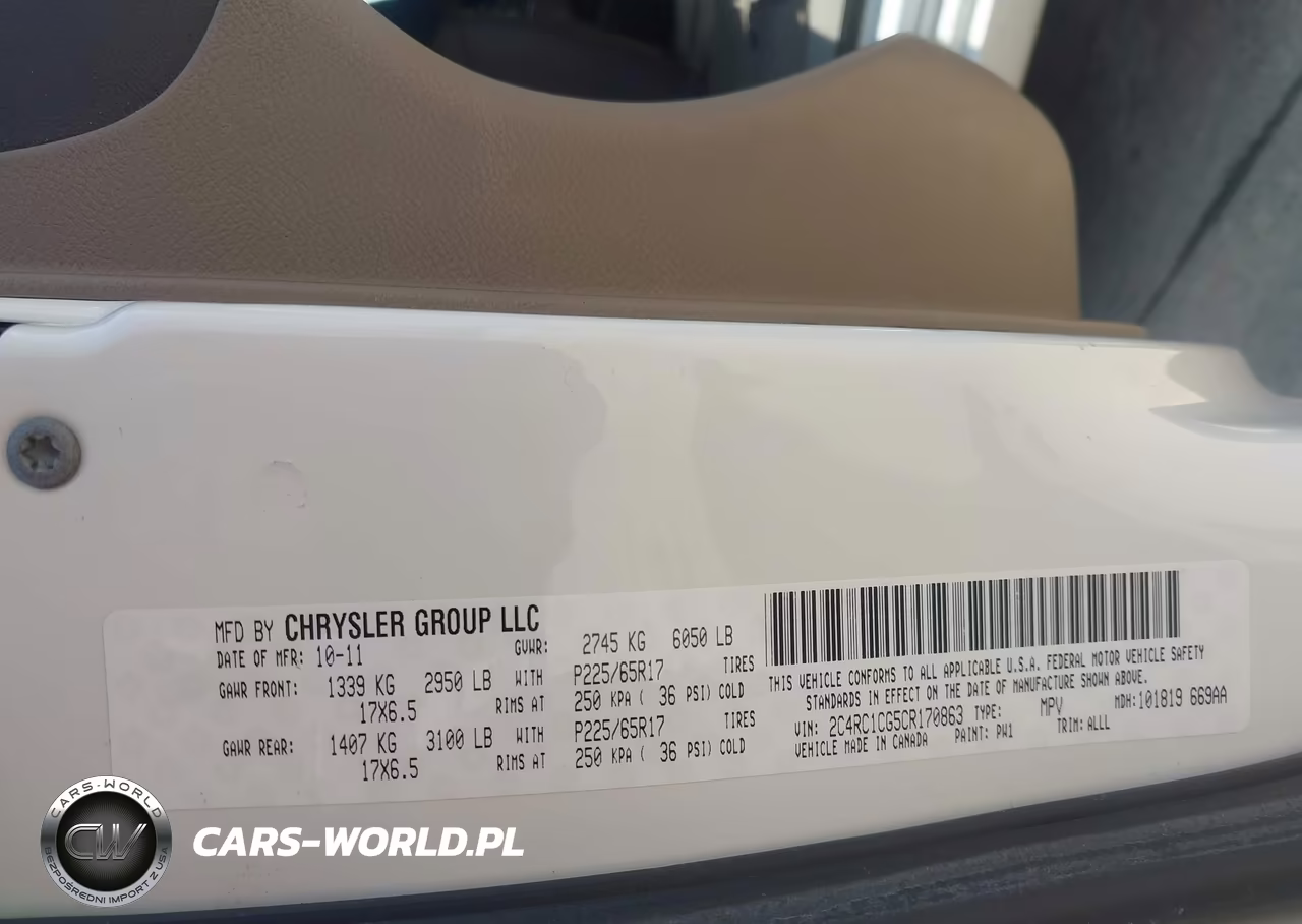 2012 Chrysler Town & Country Touring-L VIN:2C4RC1CG5CR170863 - 9