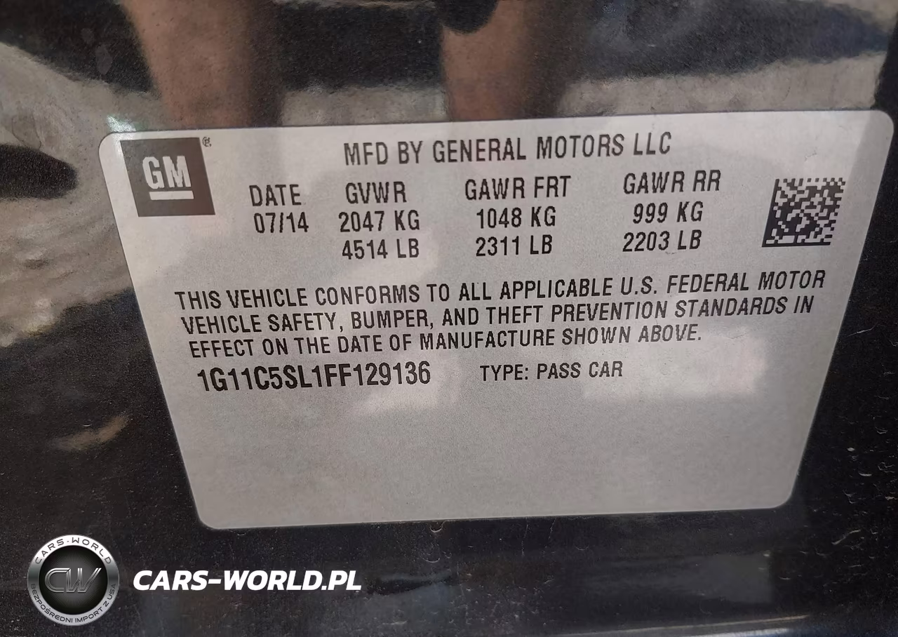 2015 Chevrolet Malibu 1Lt VIN:1G11C5SL1FF129136 - 9