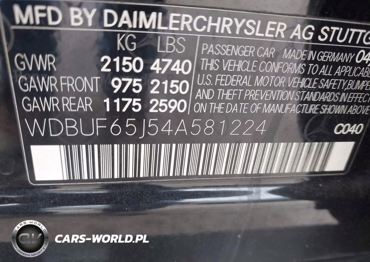 2004 Mercedes-Benz E 320 VIN:WDBUF65J54A581224 - 9