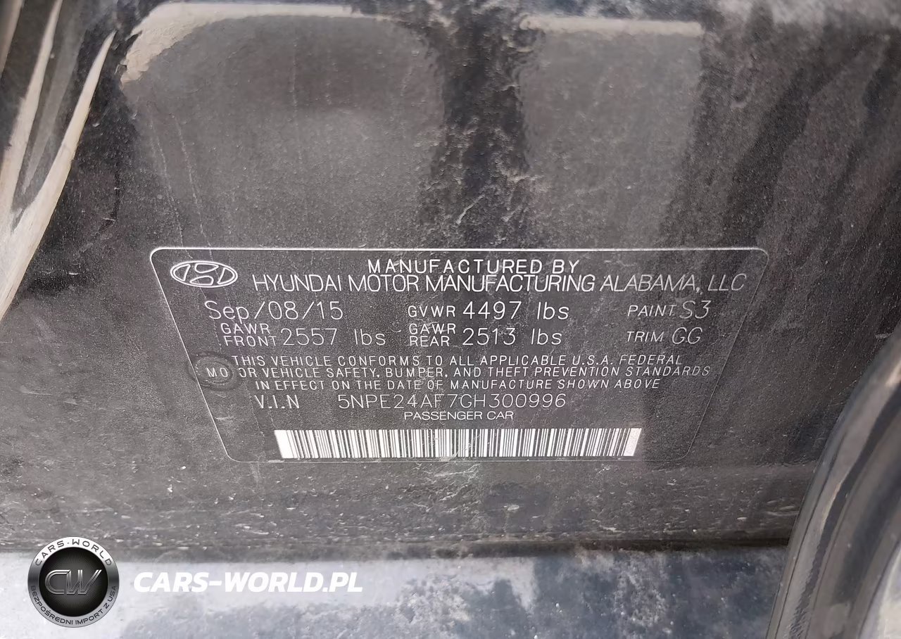 2016 Hyundai Sonata Se VIN:5NPE24AF7GH300996 - 9