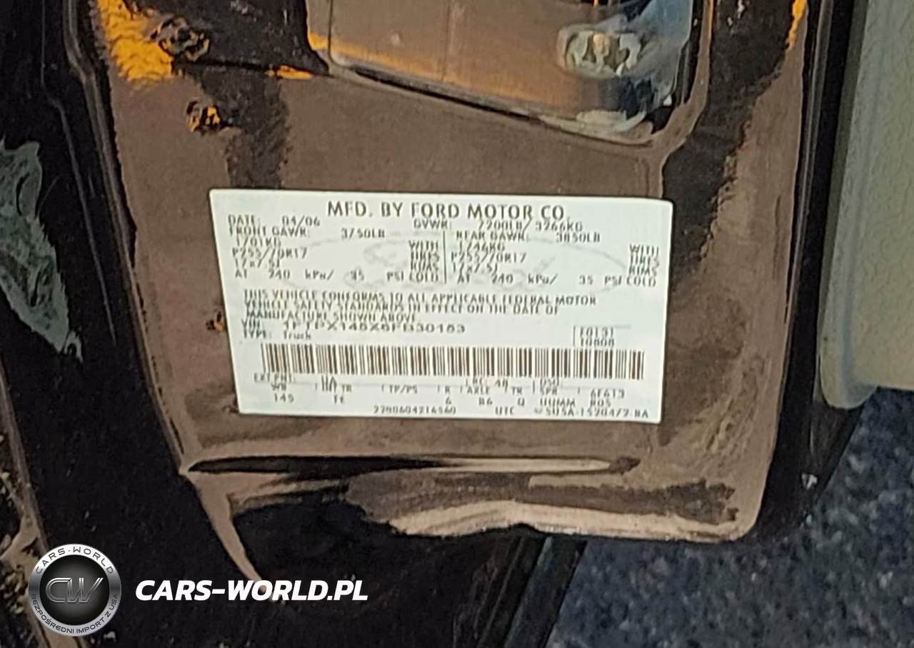 2006 Ford F-150 Fx4-Lariat-Xl-Xlt VIN:1FTPX145X6FB30153 - 9