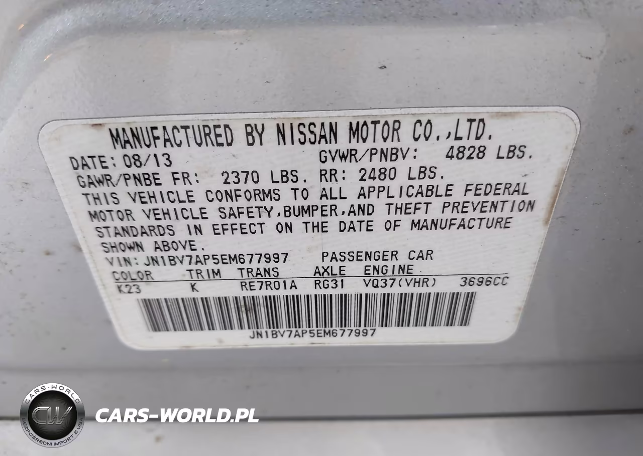 2014 Infiniti Q50 Sport VIN:JN1BV7AP5EM677997 - 9