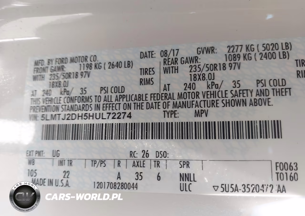 2017 Lincoln Mkc Select VIN:5LMTJ2DH5HUL72274 - 9