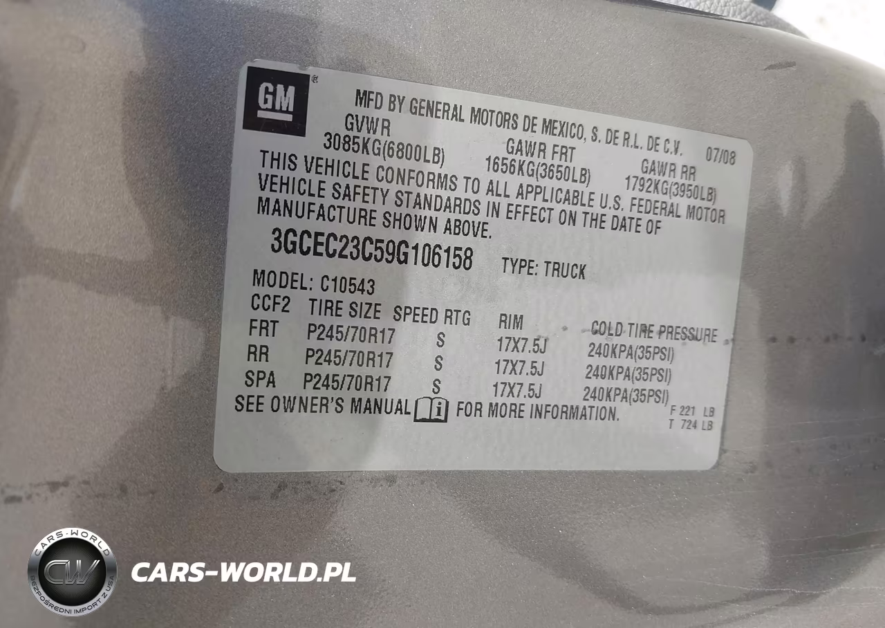 2009 Chevrolet Silverado 1500 Lt VIN:3GCEC23C59G106158 - 9