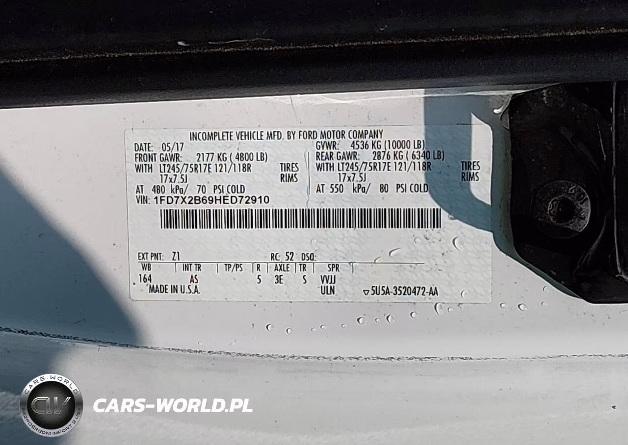 2017 Ford F-250 Xl VIN:1FD7X2B69HED72910 - 9
