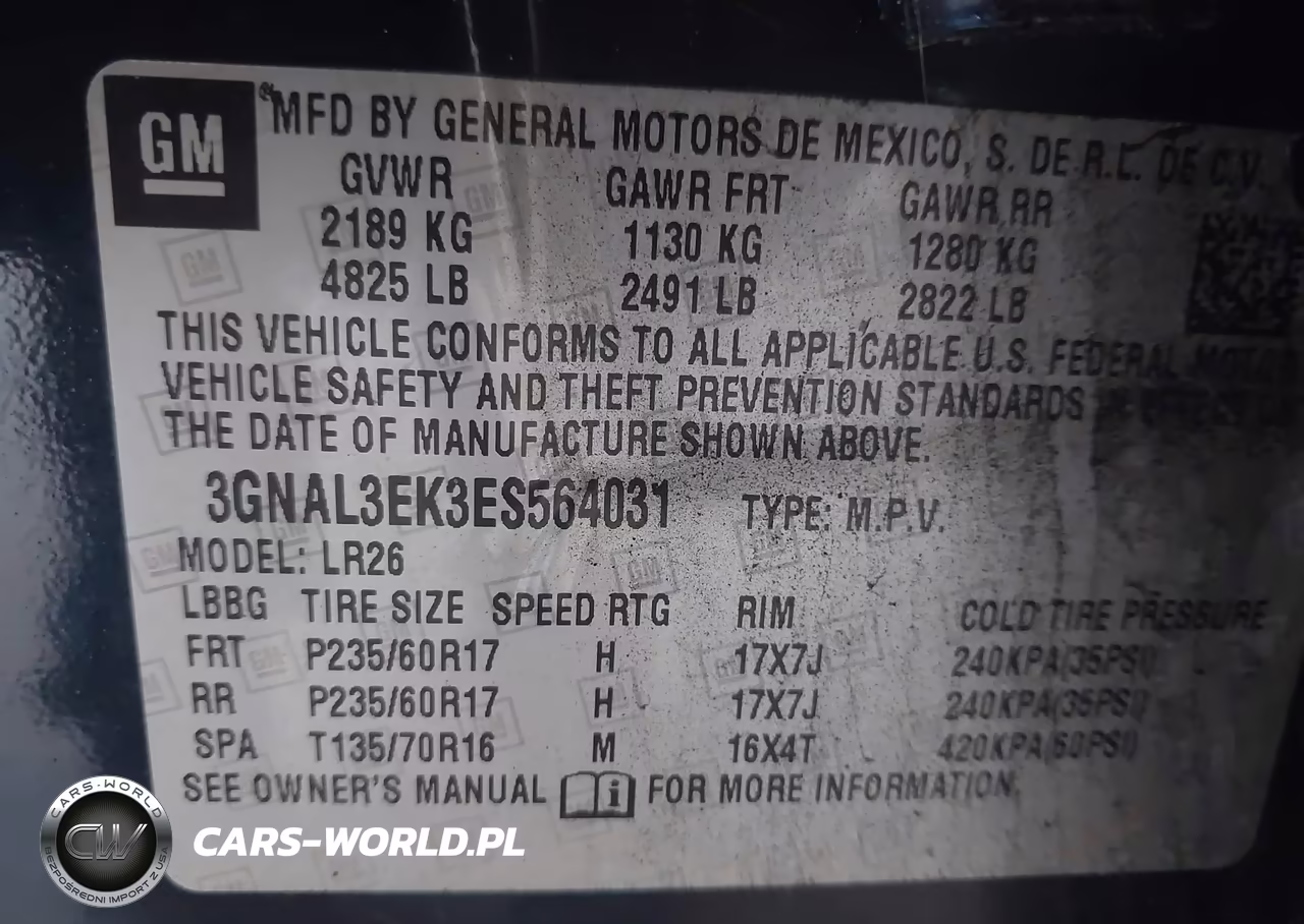 2014 Chevrolet Captiva Sport Fleet Lt VIN:3GNAL3EK3ES564031 - 9
