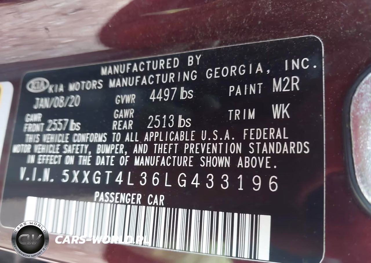 2020 Kia Optima Lx VIN:5XXGT4L36LG433196 - 9
