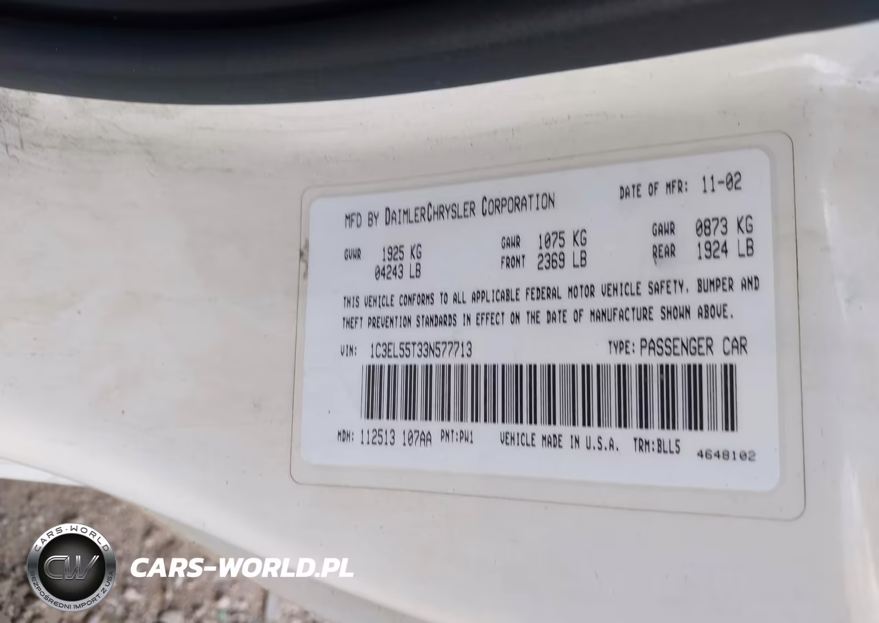 2003 Chrysler Sebring Lxi VIN:1C3EL55T33N577713 - 9