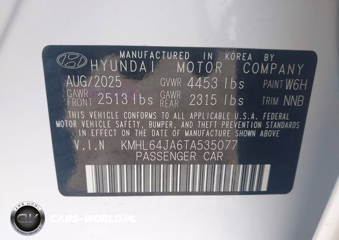 2026 Hyundai Sonata Sel Sport VIN:KMHL64JA6TA535077 - 9