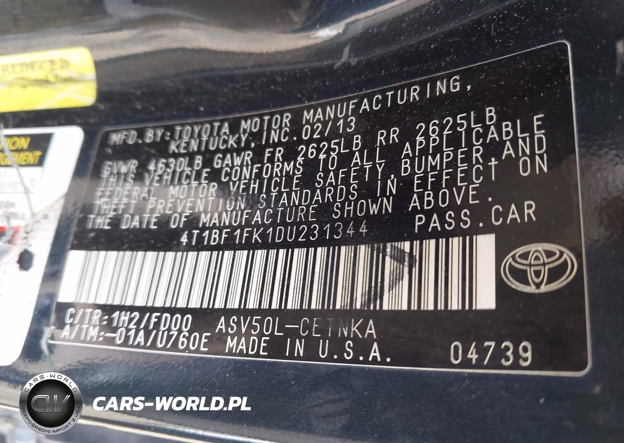 2013 Toyota Camry Le VIN:4T1BF1FK1DU231344 - 9