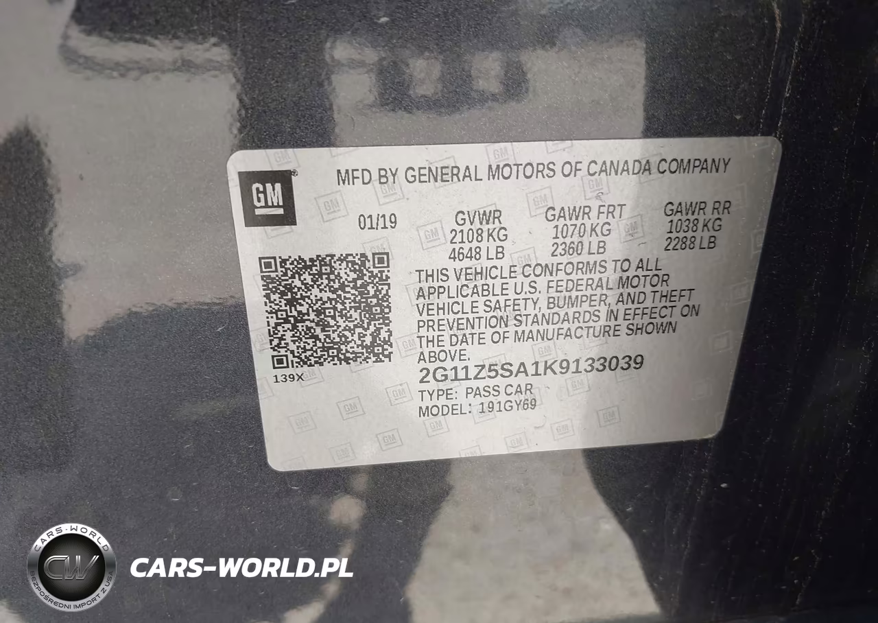 2019 Chevrolet Impala Lt VIN:2G11Z5SA1K9133039 - 9