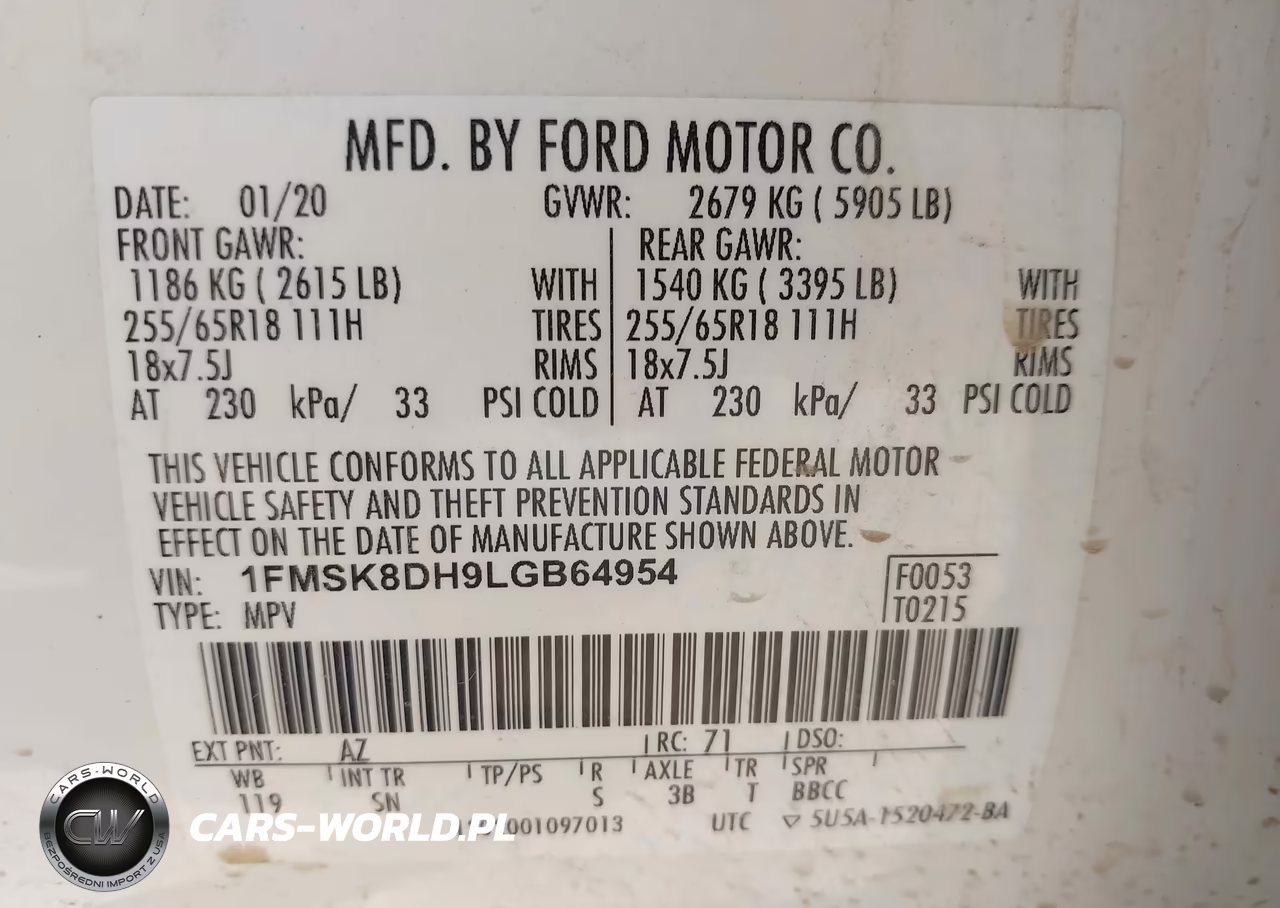 2020 Ford Explorer Xlt VIN:1FMSK8DH9LGB64954 - 9
