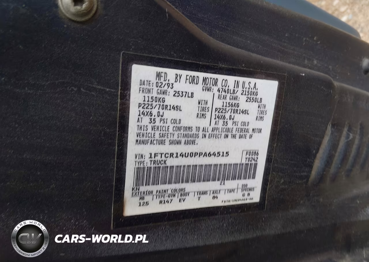 1993 Ford Ranger Super Cab VIN:1FTCR14U0PPA64515 - 9